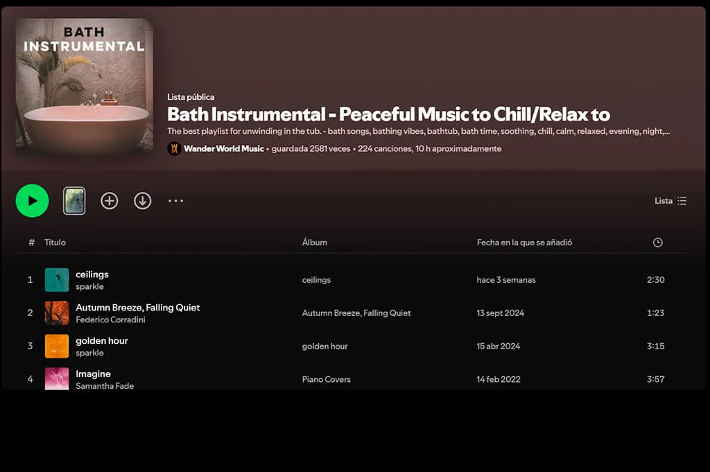 relaxing bath music